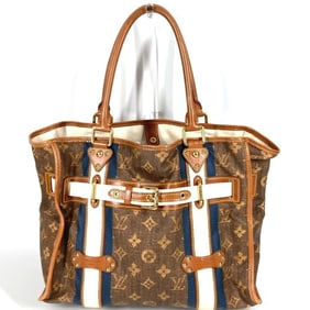 LOUIS VUITTON M56385 Monogram Tissé Sac Rayeur GM Shoulder Bag/Tote Bag, Women's, Brown