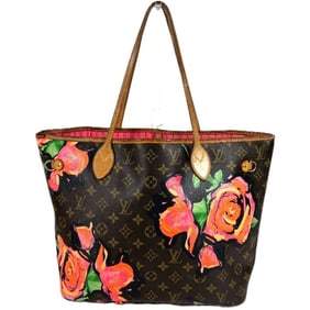 LOUIS VUITTON M48613 Monogram Rose Neverfull MM Shoulder Bag/Tote Bag in Canvas, Women's, Pink