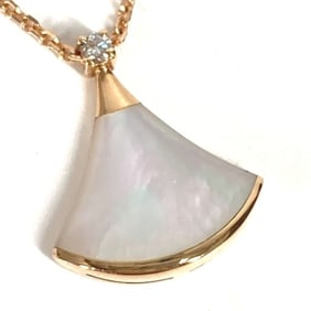BVLGARI Mother-of-Pearl Diamond Diva's Dream Necklace, Au750, Women's, Pink Gold