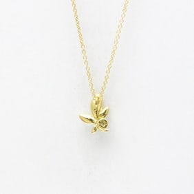 Tiffany Olive Leaf Necklace Yellow Gold (18K) Diamond Men,Women Fashion Pendant Necklace (Gold)