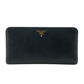 PRADA Prada leather long wallet in black
