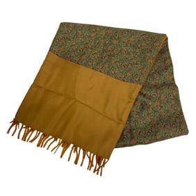 HERMES reversible scarf, fluffy and thick, orange