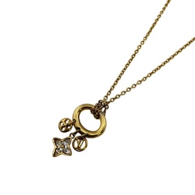 LOUIS VUITTON M00592 Collier My Blooming Strass Monogram Flower LV Circle Necklace Chain Gold