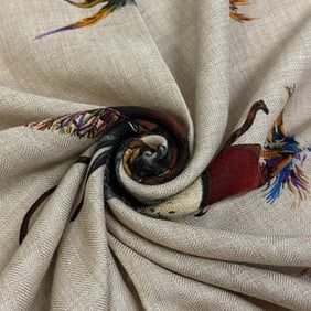 HERMES Carré 90 Chasse a Vol Falconry Scarf, Beige, Unisex