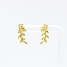 Tiffany Olive Leaf Earrings No Stone Yellow Gold (18K) Stud Earrings Gold