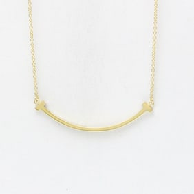 Tiffany Smile Yellow Gold (18K) No Stone Women,Men Fashion Pendant Necklace (Gold)