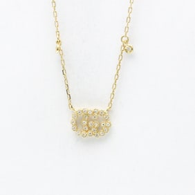 Gucci GG Logo Diamond Necklace Yellow Gold (18K) Diamond Men,Women Fashion Pendant Necklace (Gold)