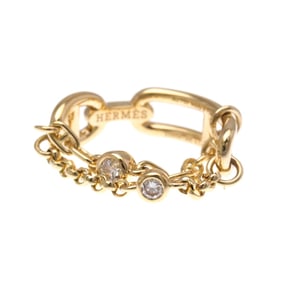 Hermes Chaine D'ancre Chaos PM Pink Gold (18K) Fashion Diamond Band Ring Carat/0.16 Pink Gold