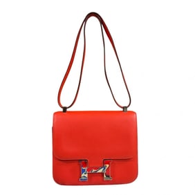 Hermès Marble Rock Constance III 24 Shoulder Bag, Epsom Leather, Orange, Women's, HERMES