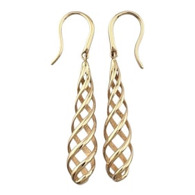 Tiffany Luce Drop Earrings, 18k gold, for women, TIFFANY & Co.