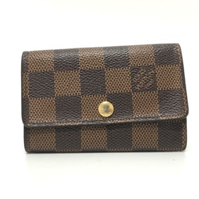 LOUIS VUITTON N62630 Damier Multicle 6 Key Case, 6-Ring Canvas, Ebene Brown, Men's and Women's