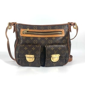 LOUIS VUITTON M40045 Monogram Hudson GM Crossbody Shoulder Bag in Canvas, Brown