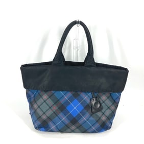 PRADA Prada Check Tote Bag Shoulder Nylon Women's Black