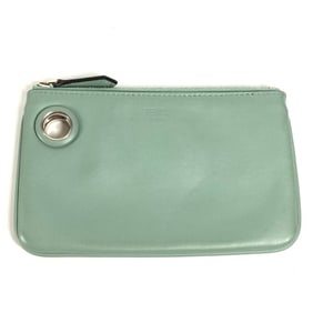 FENDI 8BS007 Wallet/Coin Case Wallet Clutch Small Pouch Leather Women's Green