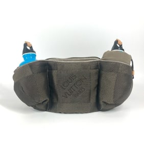 LOUIS VUITTON M93211 Damier Geant Santur Jogging Belt Bag with Two Water Bottles, Canvas, Khaki, for