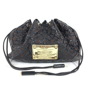 LOUIS VUITTON M95259 Monogram Elvinyl Squeeze Drawstring Tote Bag Shoulder Leather Canvas Vinyl