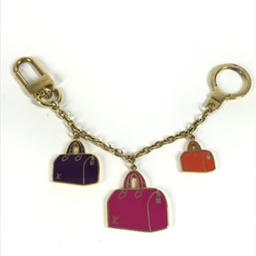 LOUIS VUITTON M66985 Chain Iconic Bag Charm Keychain Metal Women's Gold