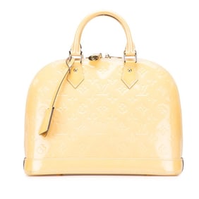 Louis Vuitton Monogram Vernis Alma PM Handbag M90170 Dune Beige Patent Leather Women's LOUIS VUITTON