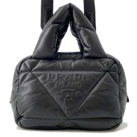 Prada quilted leather handbag 1BB083 PRADA 2-way black