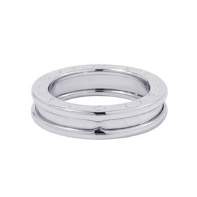 BVLGARI B-zero1 Ring, 1-Band, 18K White Gold, Size 49, 346566
