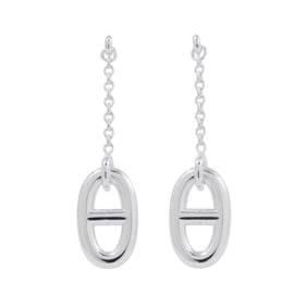 Hermes Chaine d'Ancre Farandole earrings in SV925 silver.