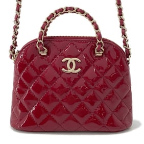 Chanel Chain Shoulder Bag with Coco Mark and Matelasse Patent AP3354 CHANEL
