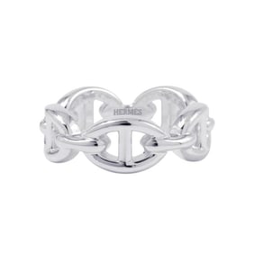 Hermès Chaine d'Ancre Enchainee PM Ring, SV925 Silver, Ring Size 50, HERMES