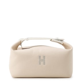 Hermes Hermès Bride à Black PM Pouch, Beige Canvas, Bag