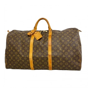 Louis Vuitton Monogram Keepall 60 Boston Bag M41422 Brown Men's and Women's