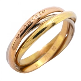 Cartier Trinity Ring, 18K Yellow Gold, White Pink #52, Women's