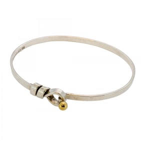 Tiffany Bangle Hook & Eye 18KYG Yellow Gold and Silver 925 for Women