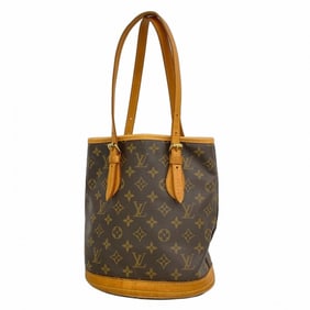 Louis Vuitton Monogram Bucket PM Tote Bag M42238 Brown Women's
