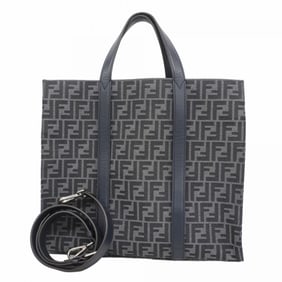 Fendi Zucca nylon canvas tote bag in gray and navy, 2-way for men, P1566772