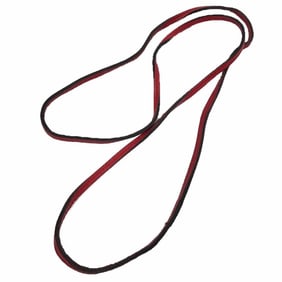 Hermes HERMES Raniere Choker Necklace Bracelet Leather Cord Red