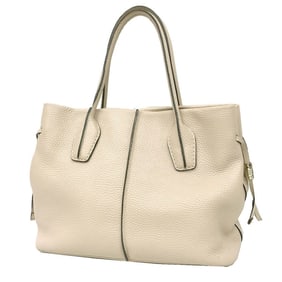TOD'S Leather Tote Bag, Beige, D-Bag, Bag