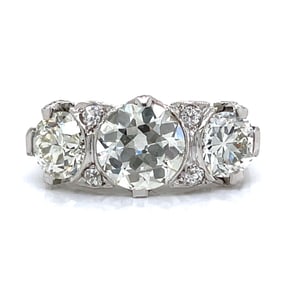 1950’s Platinum 5.40 Ct. 3 Stone Diamond Ring