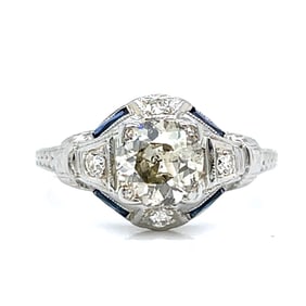 Art Deco 18K White Gold 1.00 Ct. Diamond Ring