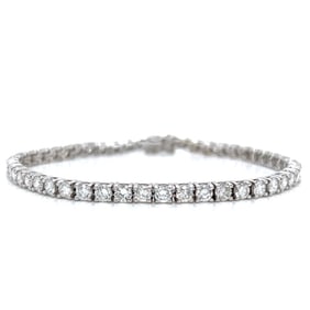 18K White Gold 6.50 Ct. Diamond Tennis Bracelet