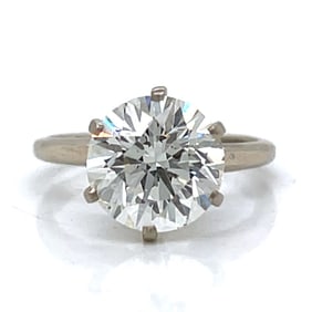 14K White Gold GIA Certified 2.75 Ct. Diamond Ring