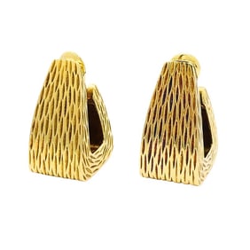 Wander France Modern 18k Gold Geometric Clip-On Earrings