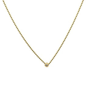 Cartier Draperie De Décolleté 18k Gold Diamond Solitaire Beaded Chain Necklace