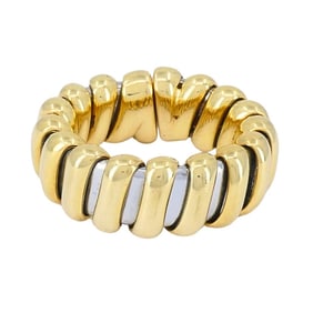 Vintage Bvlgari 18k Gold Stainless Steel Ring