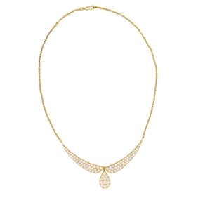 Vintage Van Cleef & Arpels Diamond Necklace 18k Gold