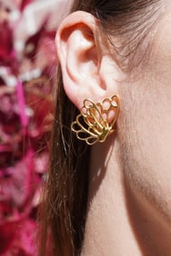 Angela Cummings 18k Gold Butterfly Earrings Vintage Designer Jewelry