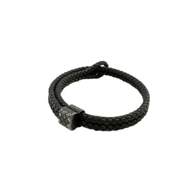 BOTTEGA VENETA Intrecciato Bangle Bracelet, Ankle Bangle, Gray, Men's