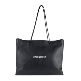 Balenciaga BALENCIAGA Shoulder Bag Tote Leather Black Men's Women's 527227 z7340