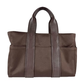 Hermes Hermès Acapulco PM Handbag, Brown Canvas and Leather, Men's Women's, z7426