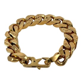 LOUIS VUITTON Louis Vuitton Chain Link Bracelet M00306 Men's Monogram Gold