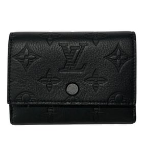 LOUIS VUITTON Victor Wallet M12635, Men's Leather Tri-fold Wallet, Monogram Shadow, Black Noir