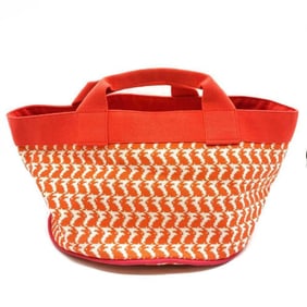 Hermès Animo Pixel Tote Bag Kids Line Canvas Orange Women's HERMES